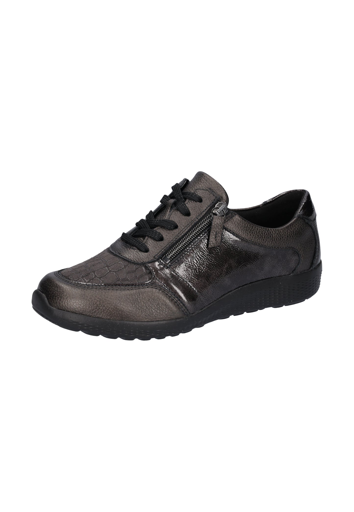Waldlaufer 815M01 303 999 Ira Brown Bronze Lace & Side Zip Shoes