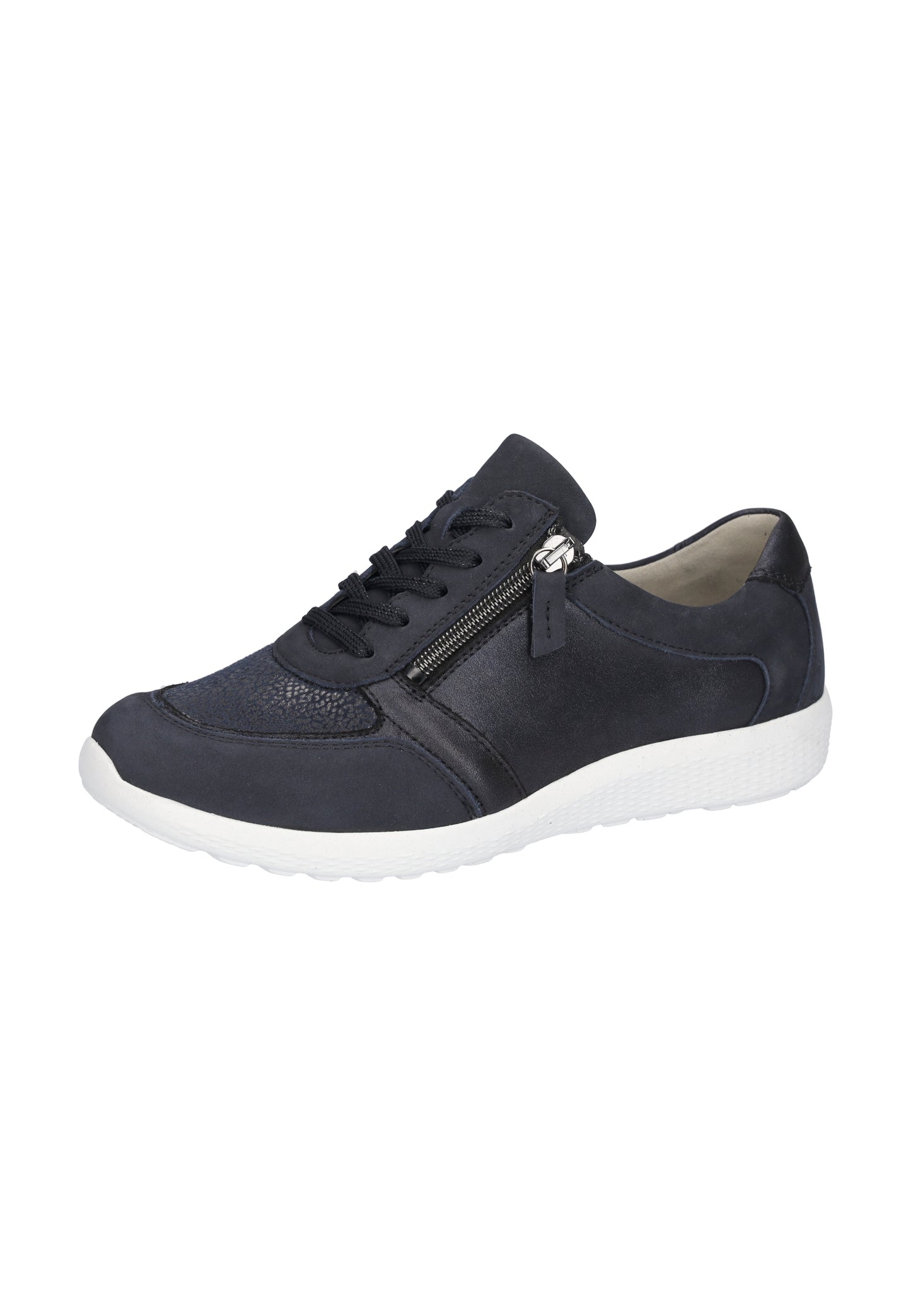 Waldlaufer 815M01 408 217 Navy M Fit Lace & Zip Sneakers