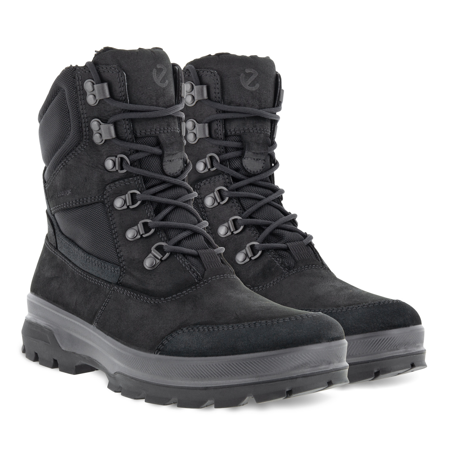 Ecco 838124 51052 Rugged Track POC Black Laced Waterproof Boots