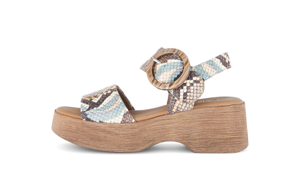 Gabor 84.520.36 Python Combi F Fit Slingback Sandals