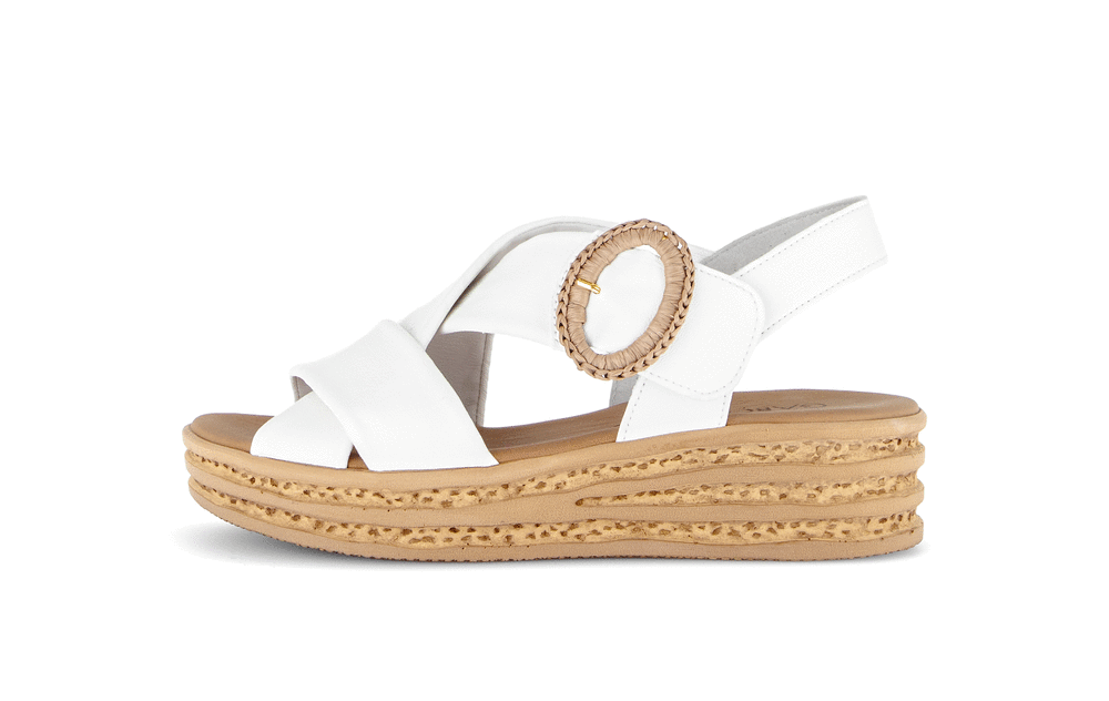 Gabor 84.556.20 Latte Cream F Fit Slingback Sandals
