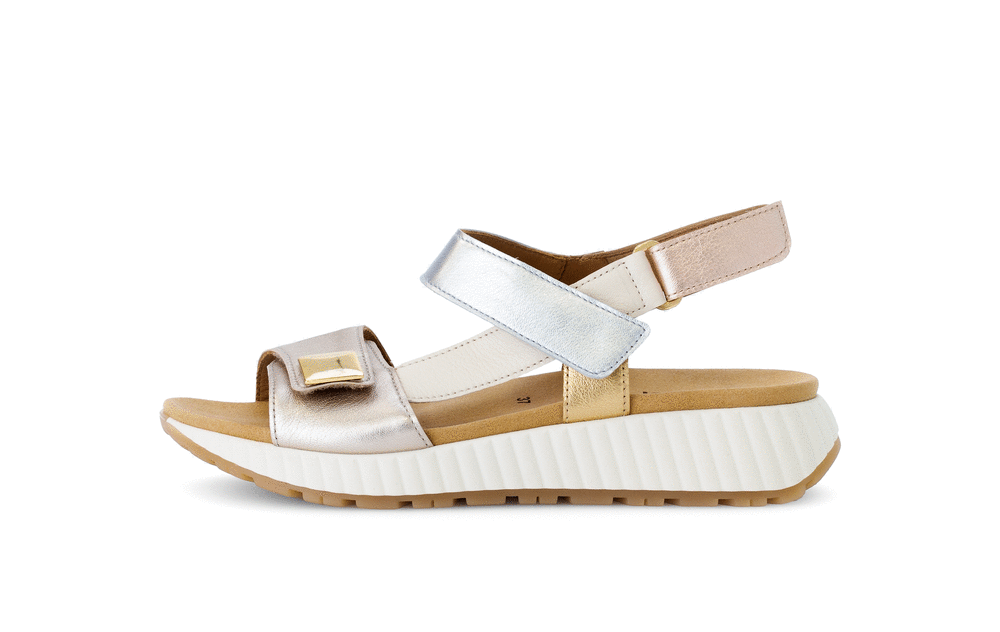 Gabor 84.582.62 Gold Combi F Fit Slingback Sandals