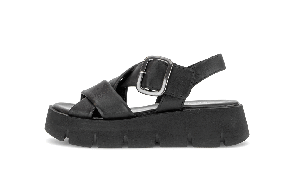 Gabor 84.752.27 Black F Fit Slingback Sandals