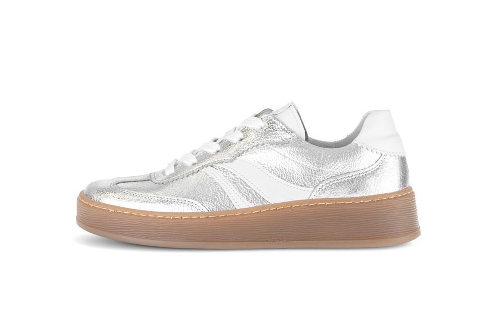 Gabor Comfort 86.475.60 Silver & White Combi G Fit Trainers