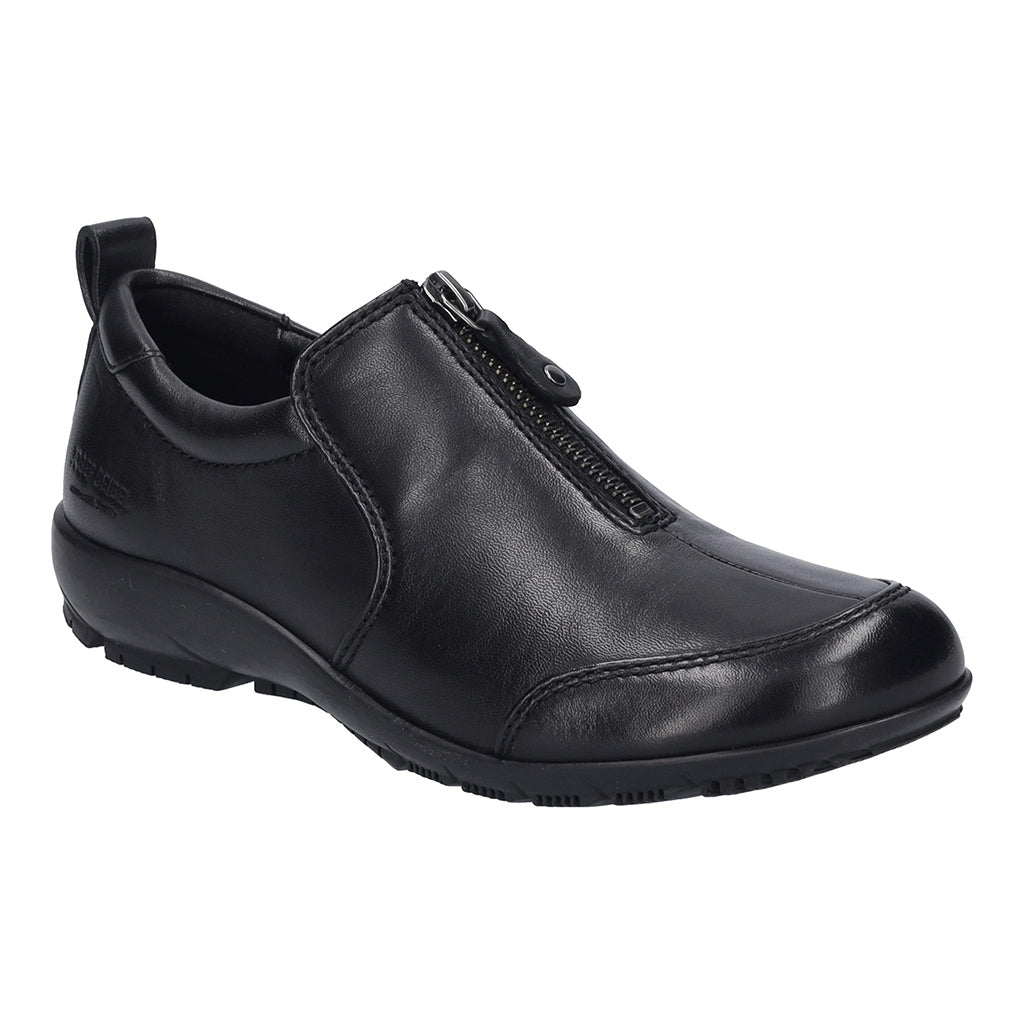 Josef Seibel 87312 971 100 Charlotte 12 Black Shoes with Front Zip