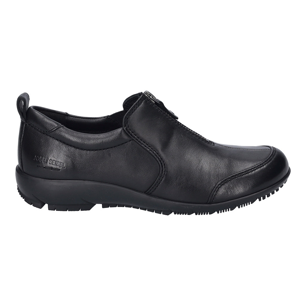 Josef Seibel 87312 971 100 Charlotte 12 Black Shoes with Front Zip
