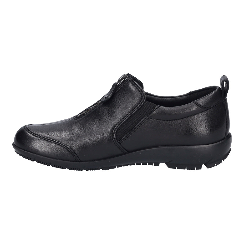 Josef Seibel 87312 971 100 Charlotte 12 Black Shoes with Front Zip