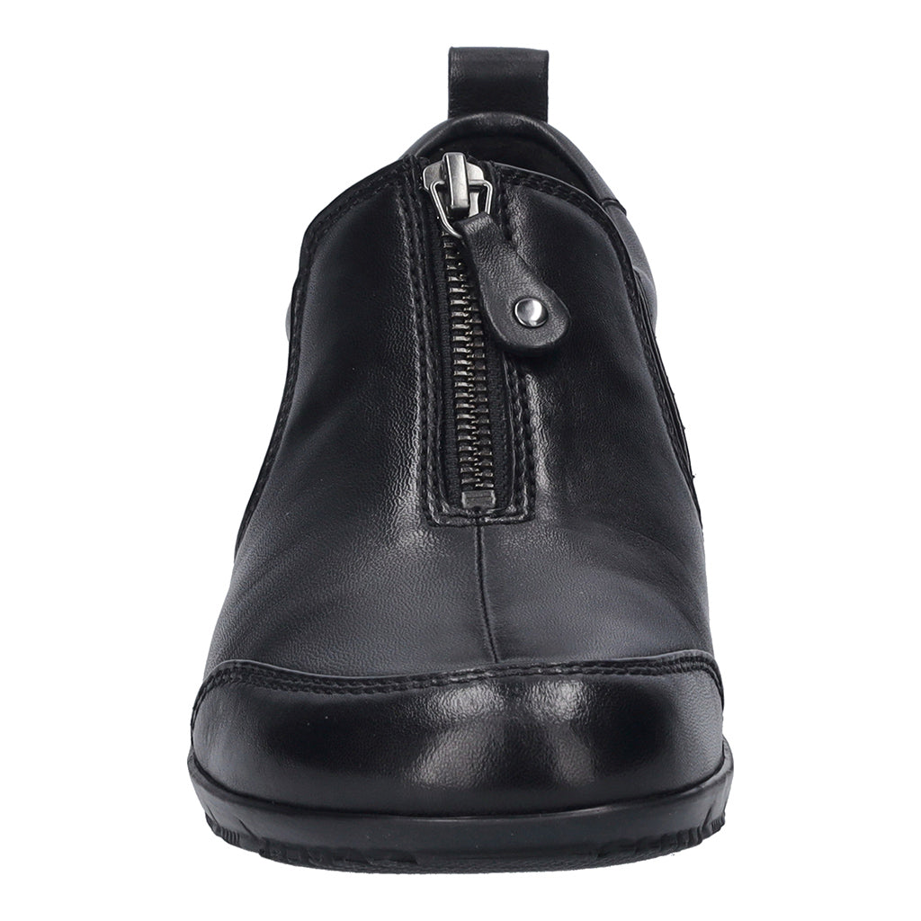 Josef Seibel 87312 971 100 Charlotte 12 Black Shoes with Front Zip