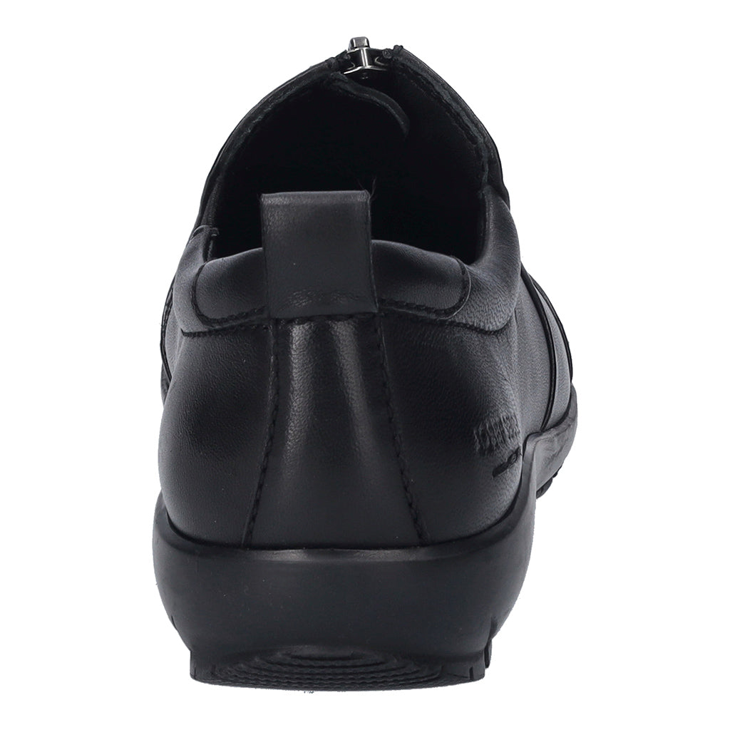 Josef Seibel 87312 971 100 Charlotte 12 Black Shoes with Front Zip