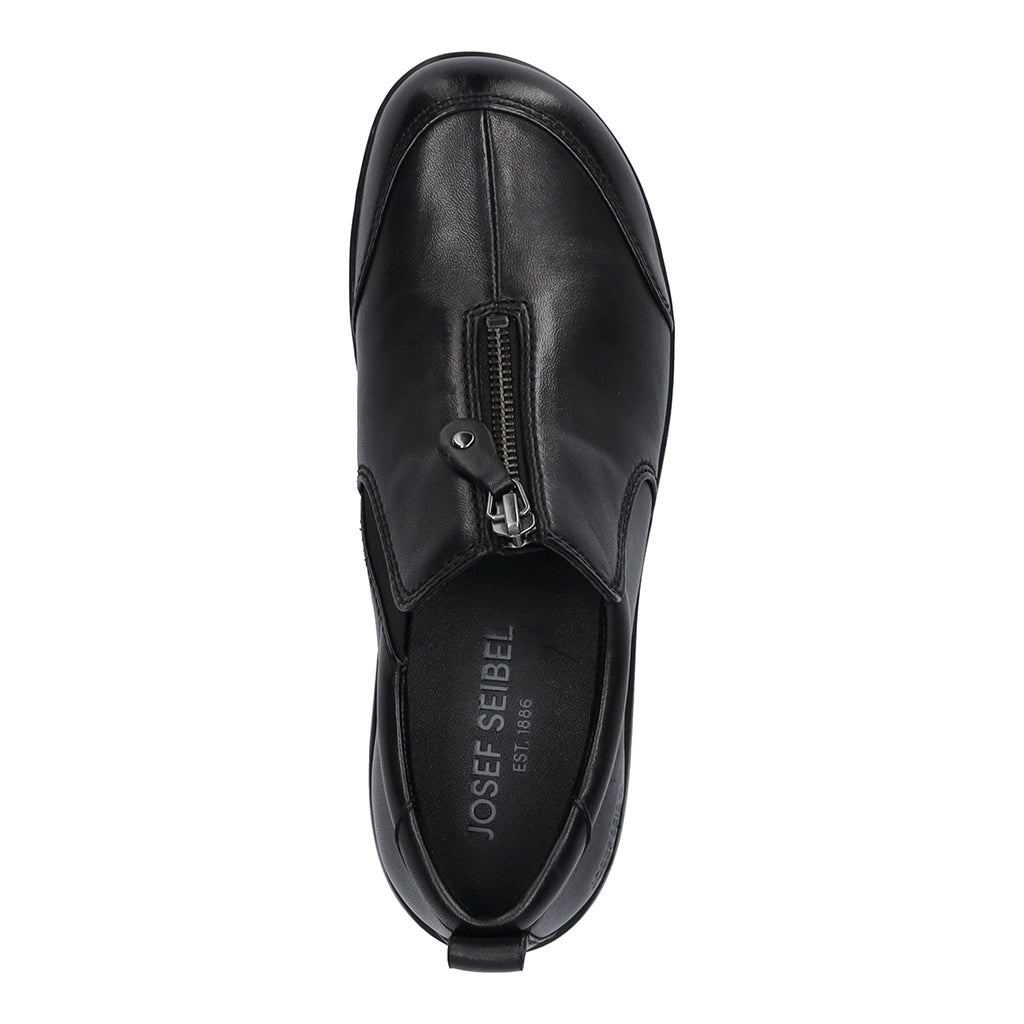 Josef Seibel 87312 971 100 Charlotte 12 Black Shoes with Front Zip