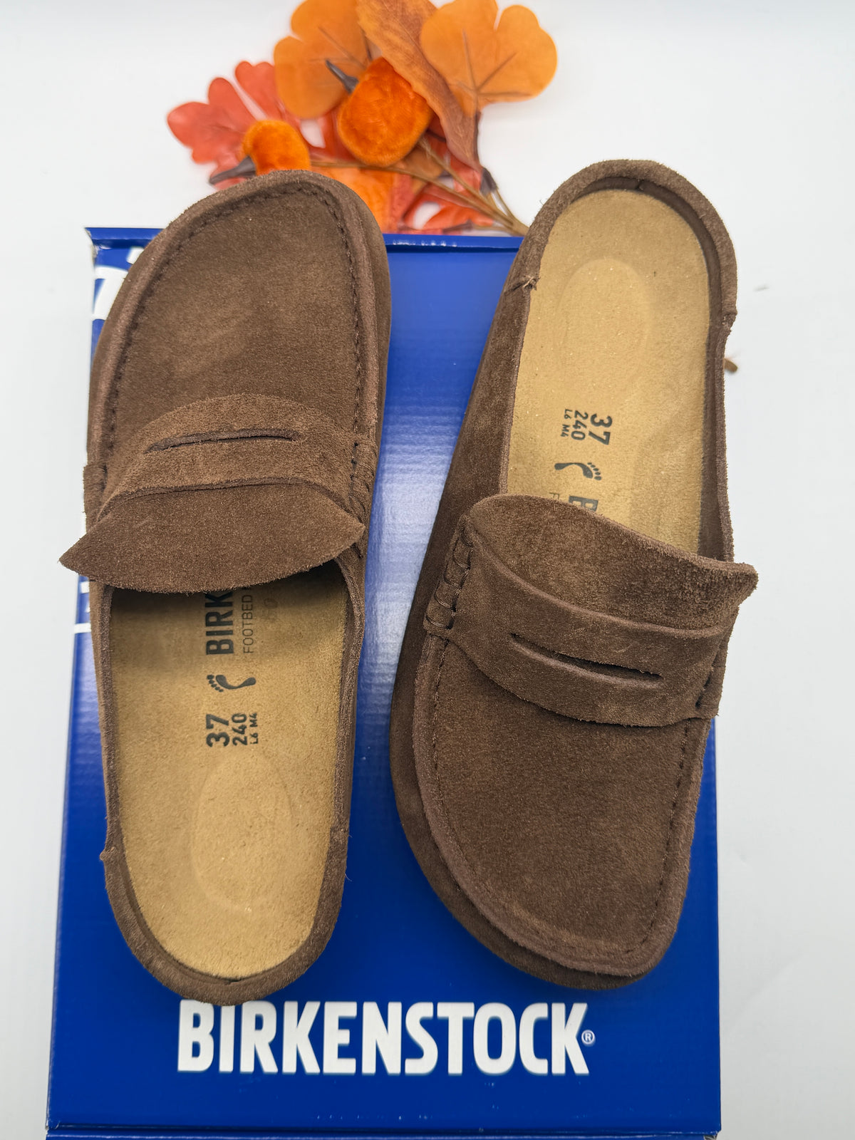 Birkenstock 1031701 Naples Wrapped Suede Leather Carafe Brown Slip On Shoes