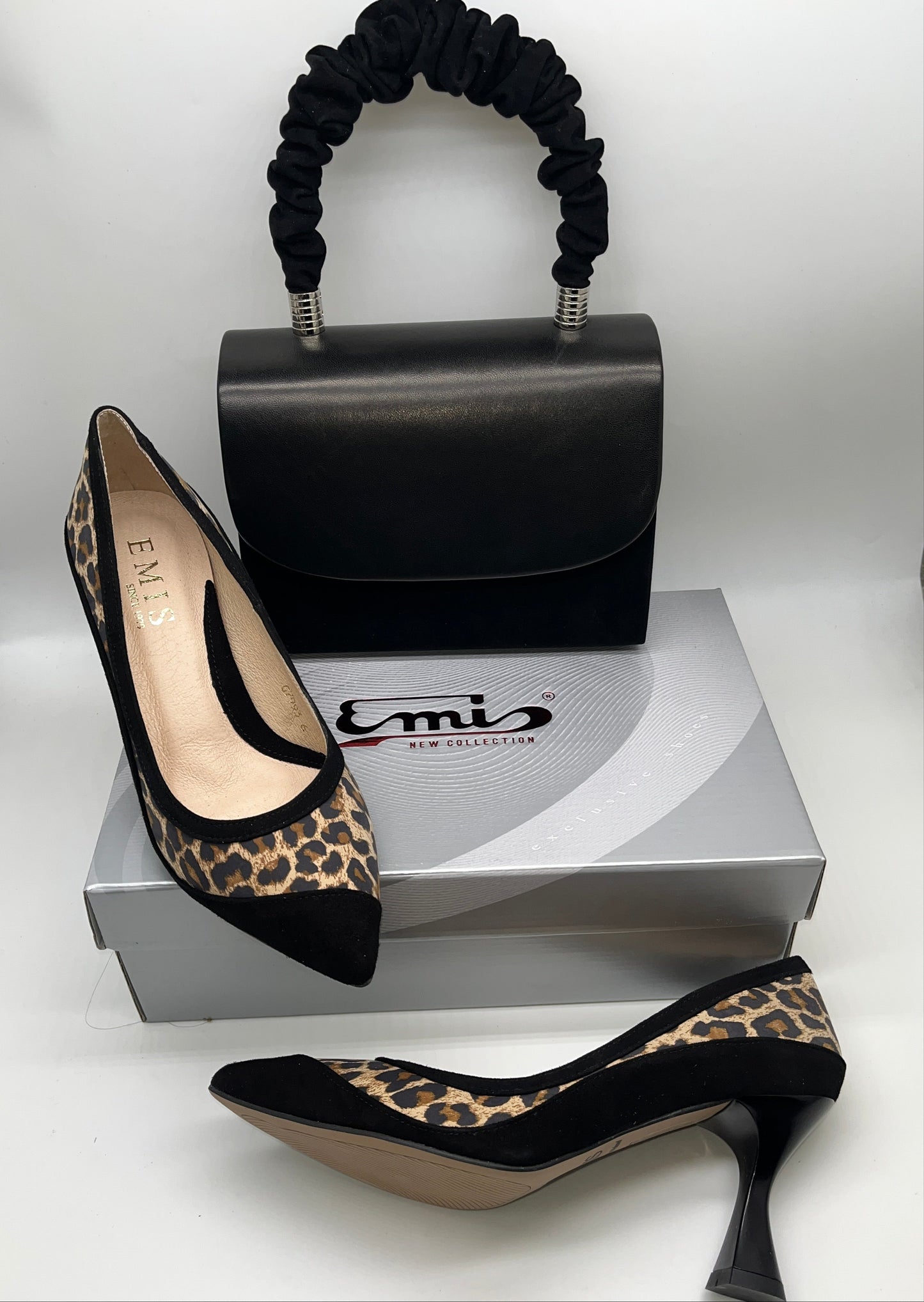 Emis ZPAN7993/206 Black/711 Leopard Heels