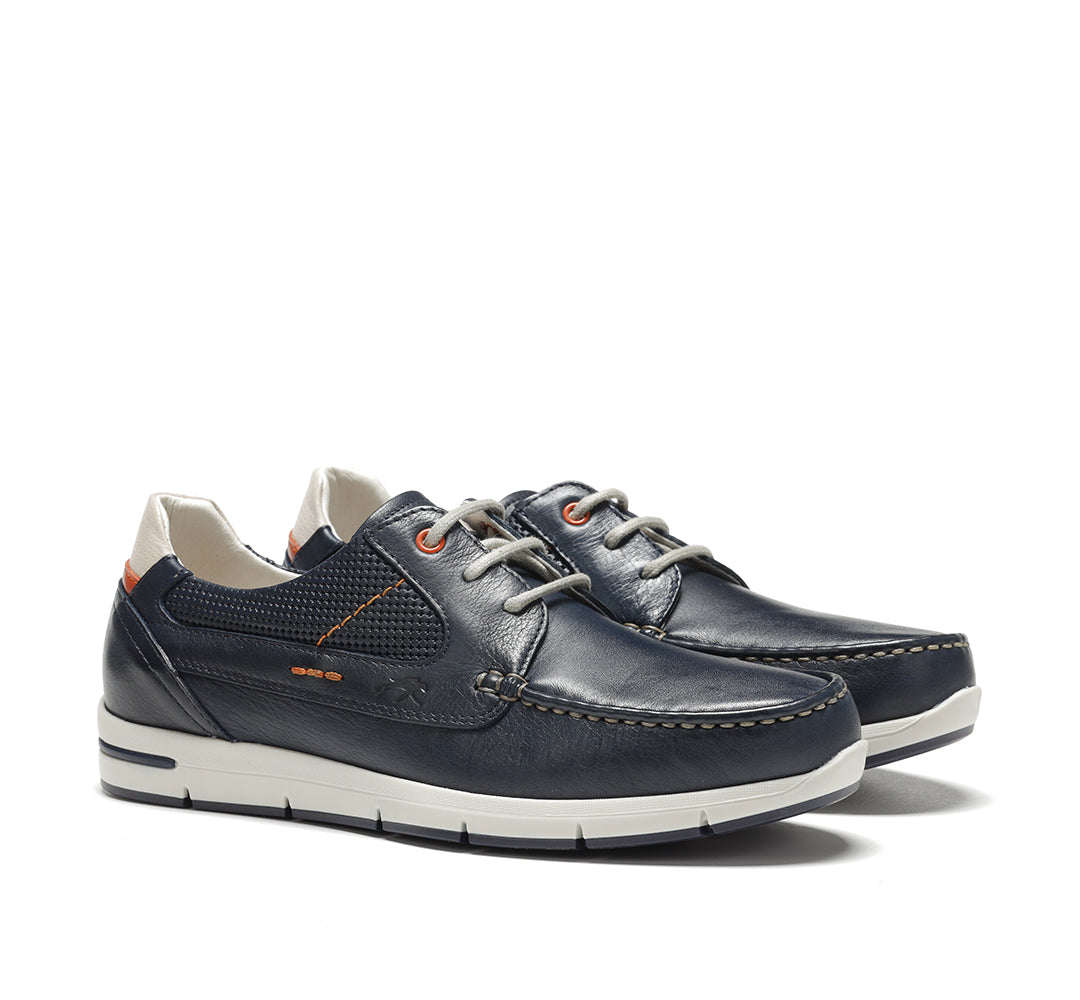 Fluchos F1695 Navy Lace Shoes with Cream Heel