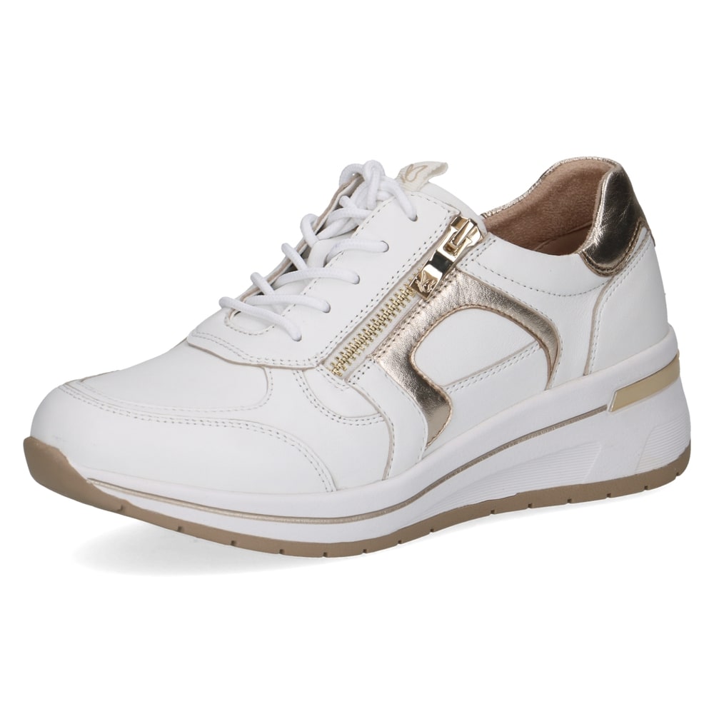 Caprice 9-23300-44-137 White & Light Gold Sneakers