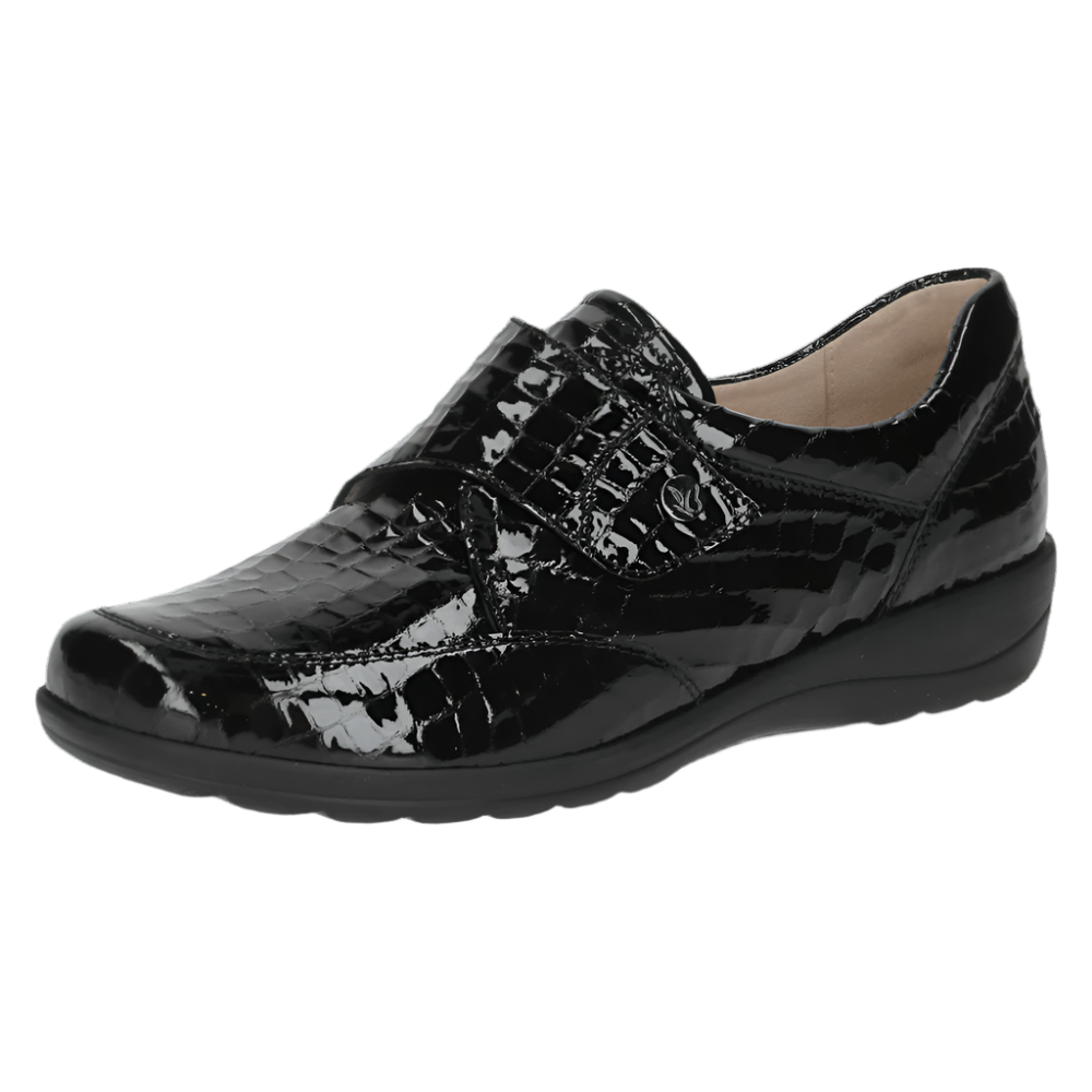 Caprice 9-24656-43-014 Black Croc Velcro Shoes