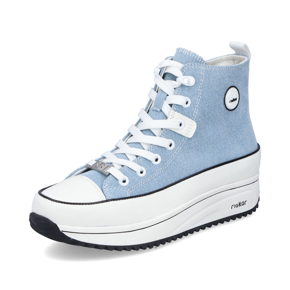 Rieker 90010-10 Denim High Top Trainers