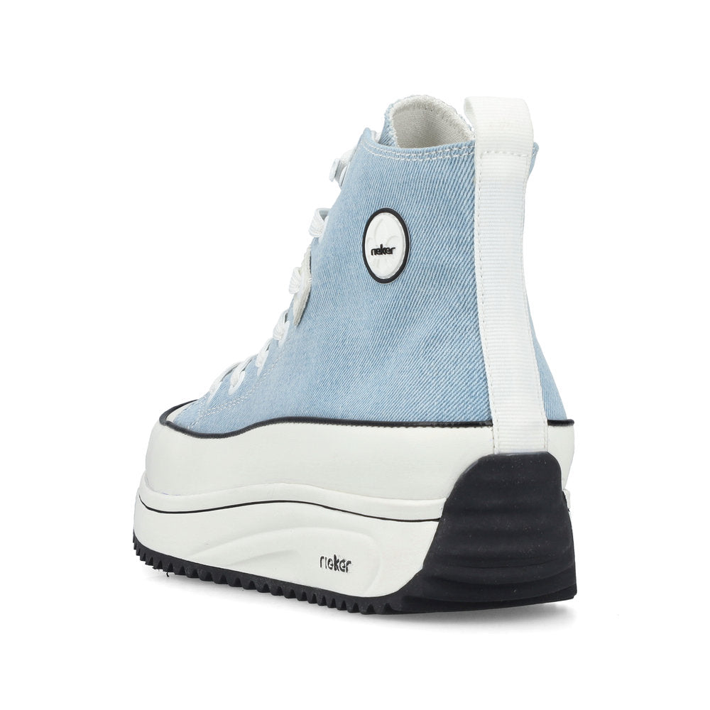 Rieker 90010-10 Denim High Top Trainers