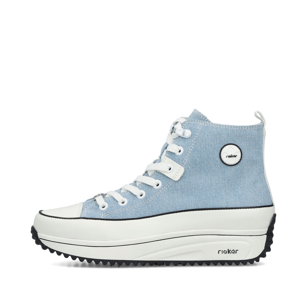 Rieker 90010-10 Denim High Top Trainers
