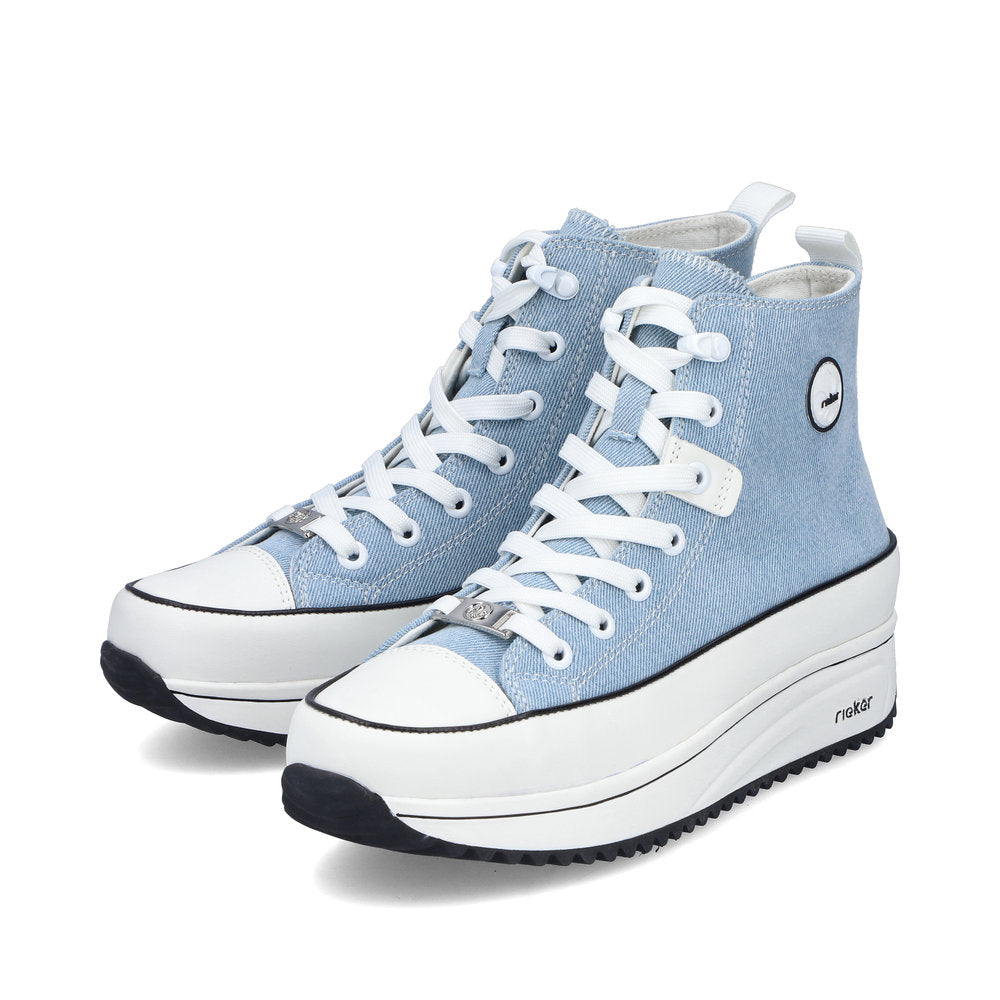 Rieker 90010-10 Denim High Top Trainers