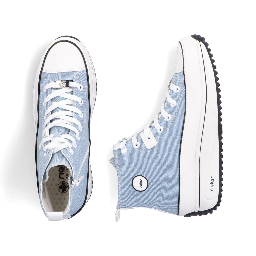 Rieker 90010-10 Denim High Top Trainers