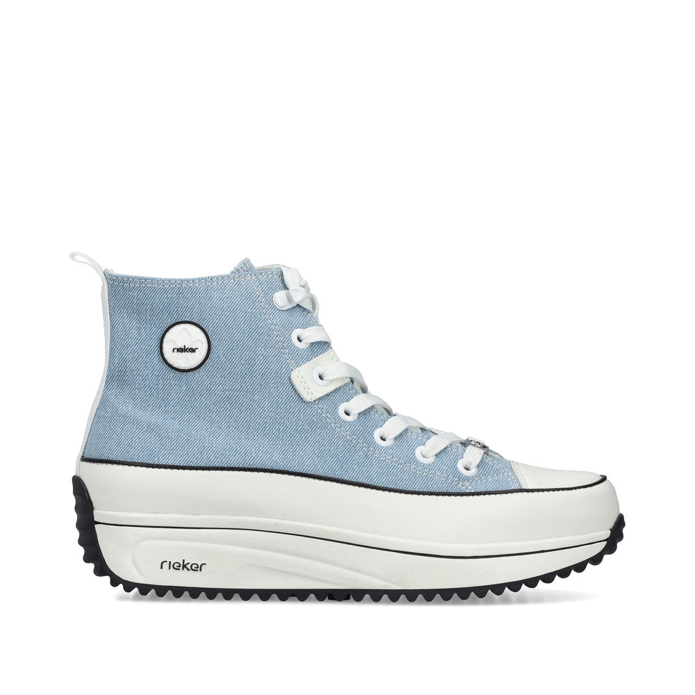 Rieker 90010-10 Denim High Top Trainers