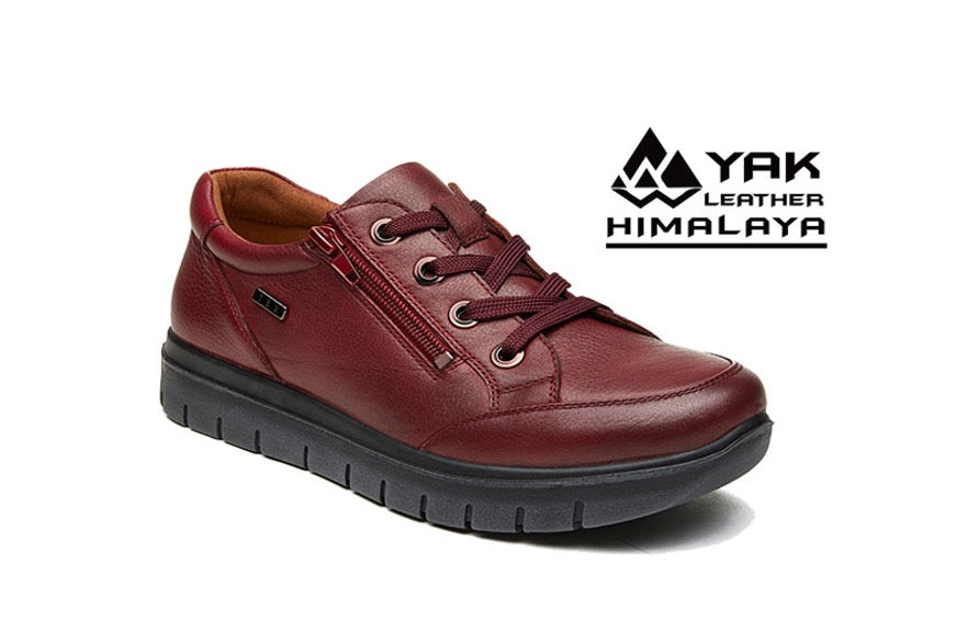 G Comfort 929-12 R Red/Burgundy Medoc Yak Sneakers with Zip