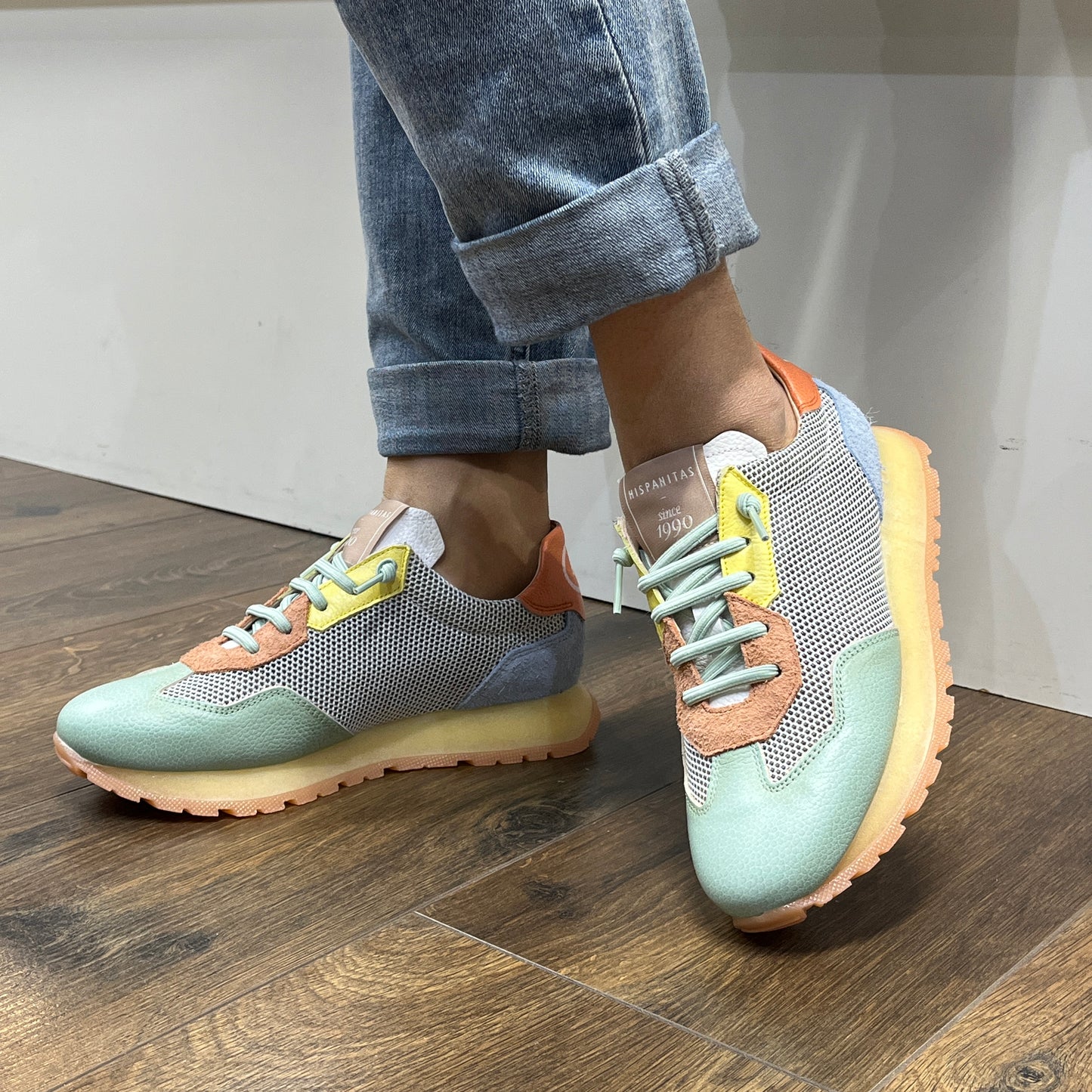 Hispanitas CHV253869 Green, Blue, Yellow & Coral Combi Sneakers