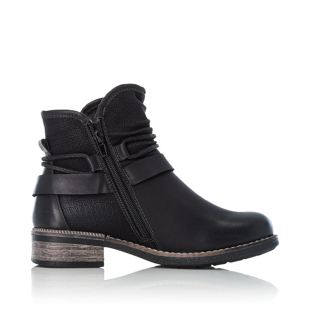 Rieker 94689-00 Black Ankle Boots