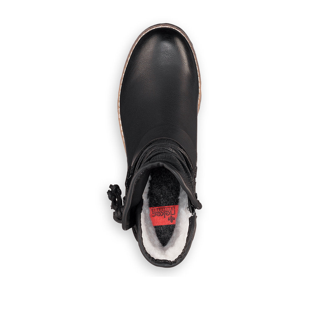Rieker 94689-00 Black Ankle Boots