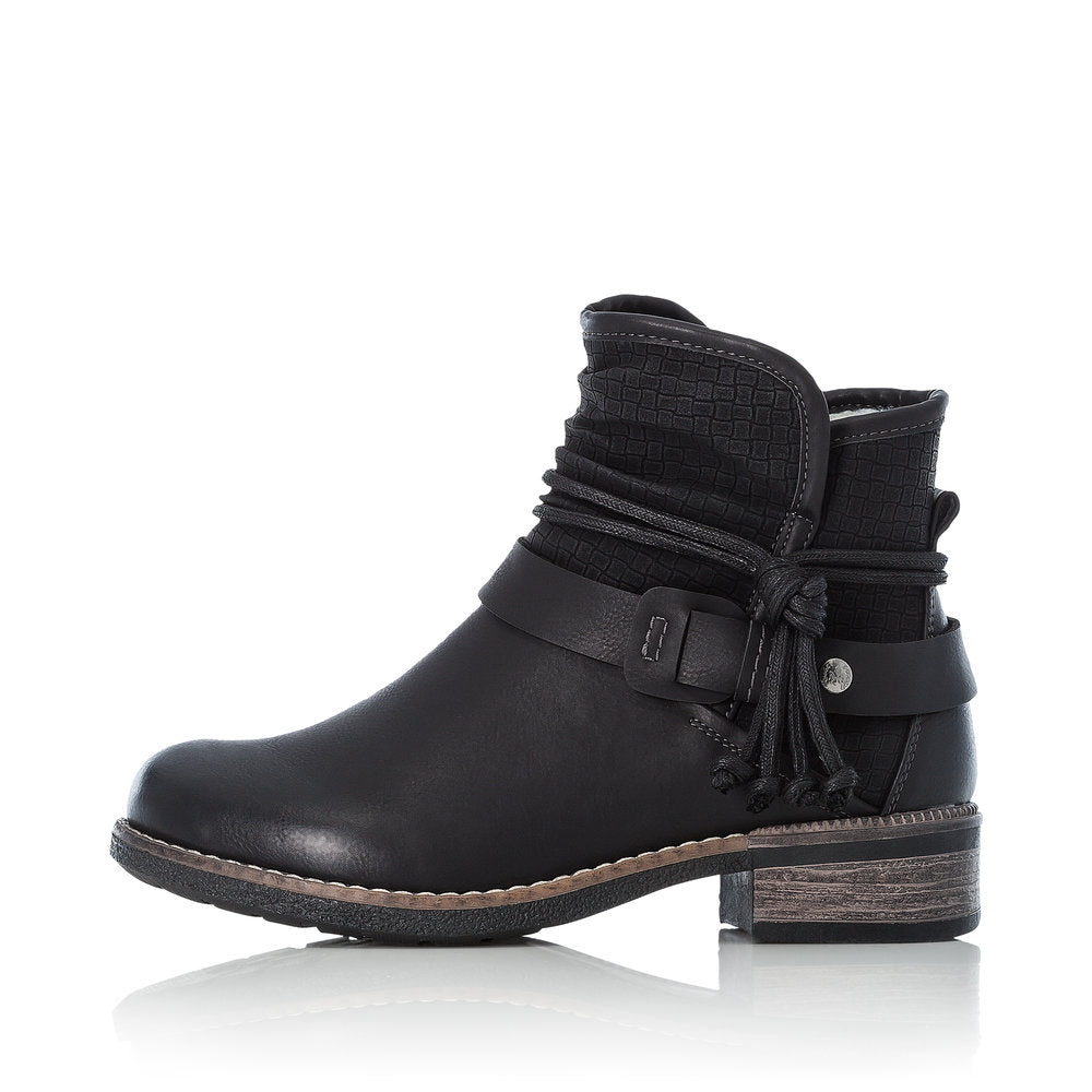 Rieker 94689-00 Black Ankle Boots
