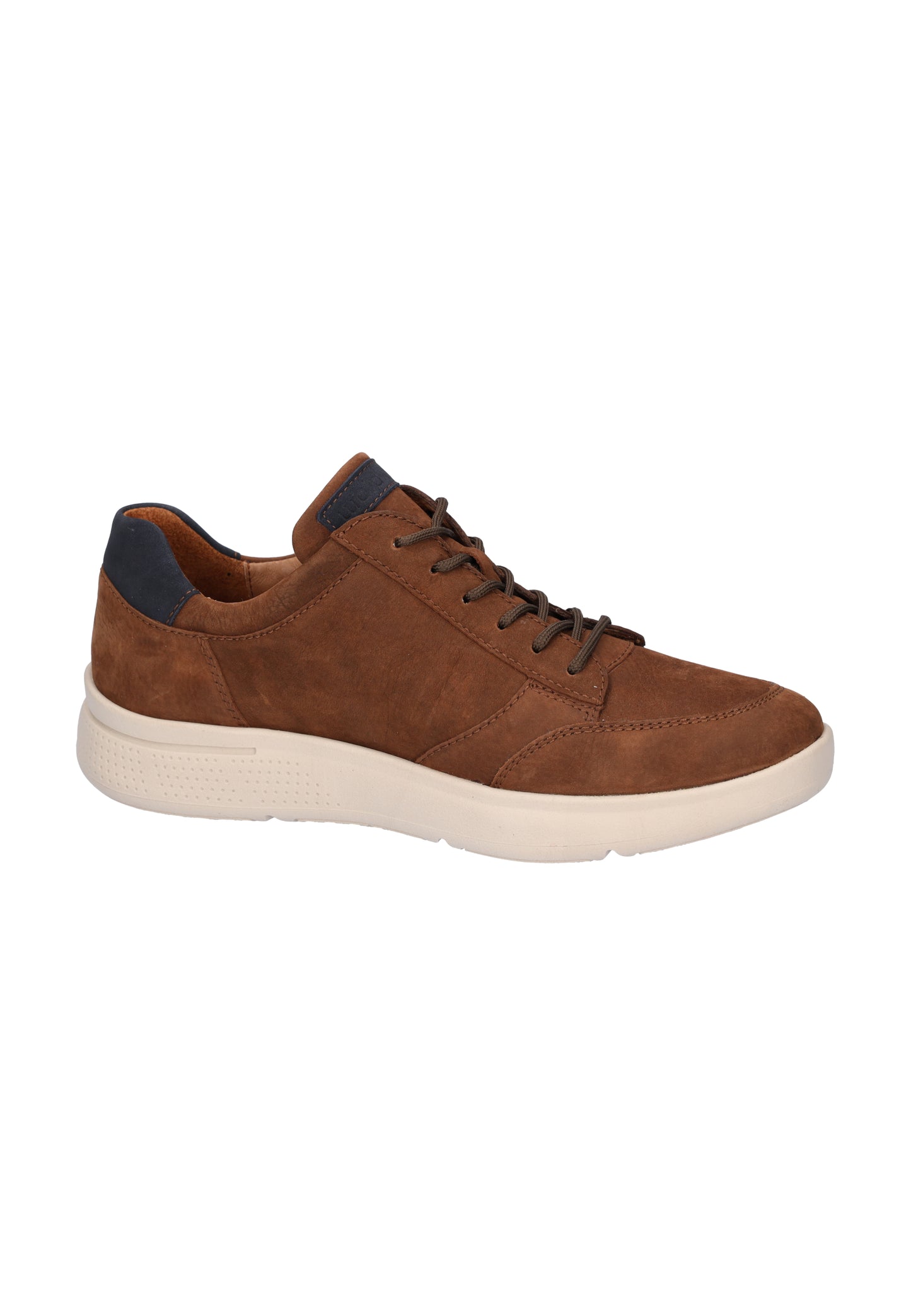 Waldlaufer 984003 402 127 Brown Zip & Lace Shoes with Navy Back