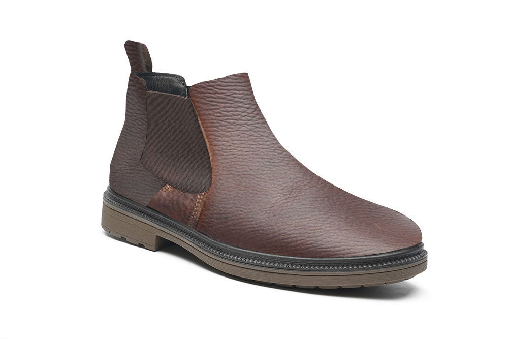 G Comfort 98918 BP Brown Pullup Chelsea Boots