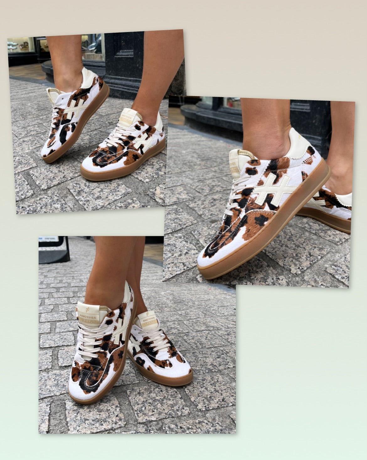 Another Trend A032A4A7 Vaca Cow Print Trainers