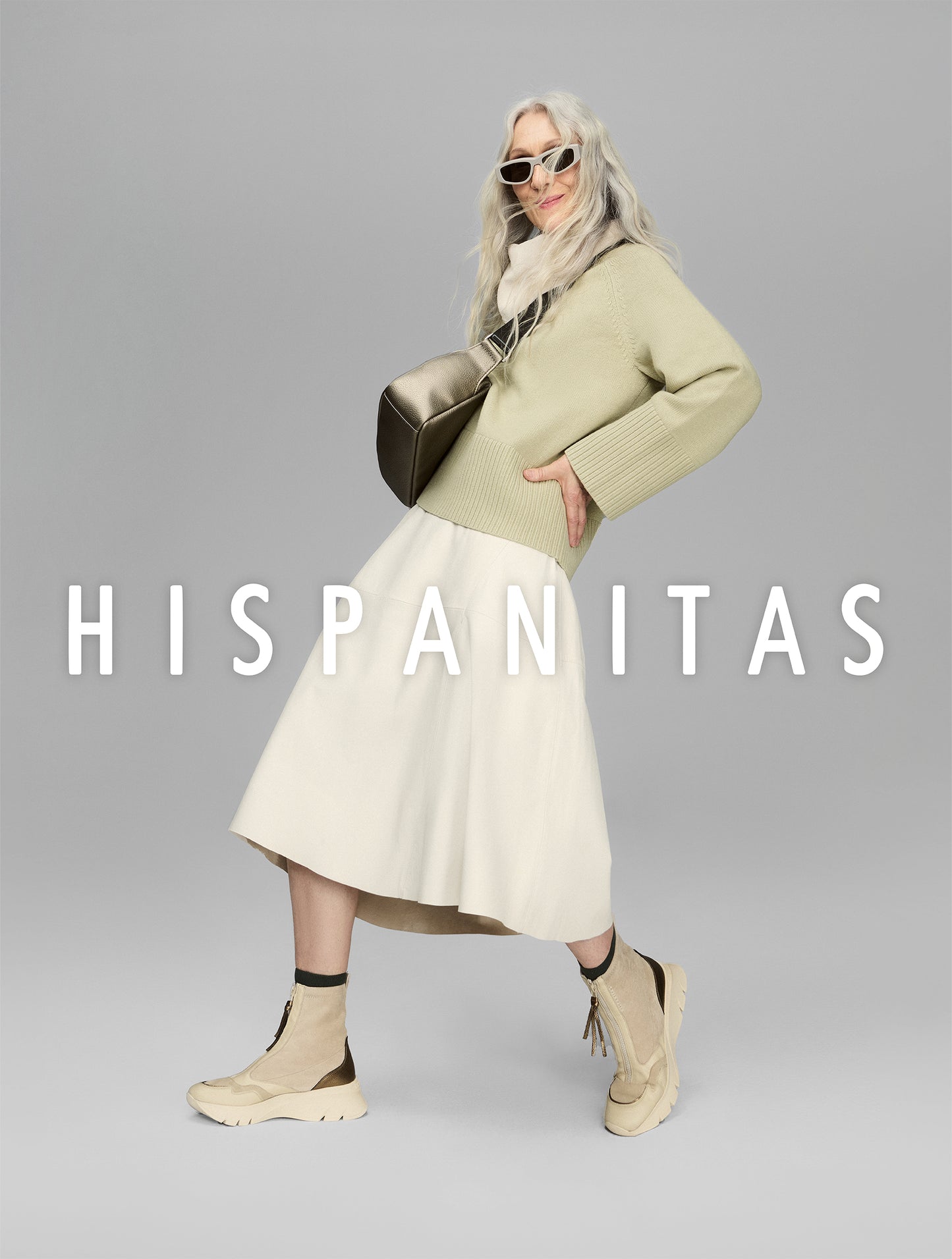 Hispanitas HI243628 Helsinki Cream & Beige Combi Boots with Bronze Back
