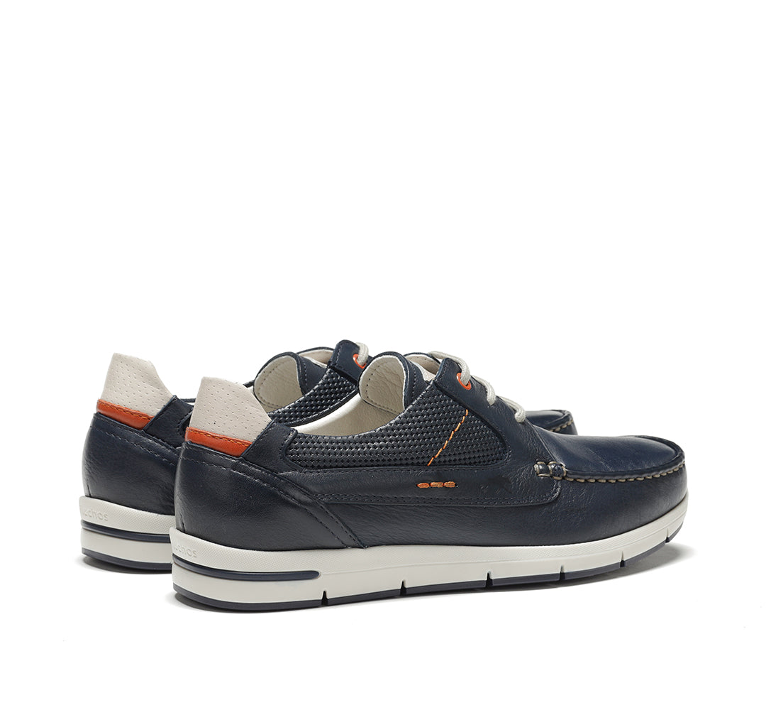 Fluchos F1695 Navy Lace Shoes with Cream Heel