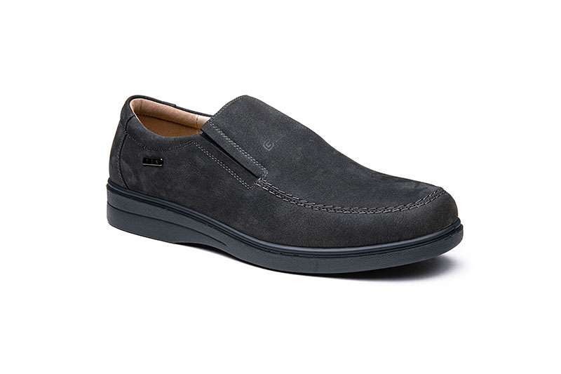 G Comfort A-905 Grey Nubuck Slip On Shoes