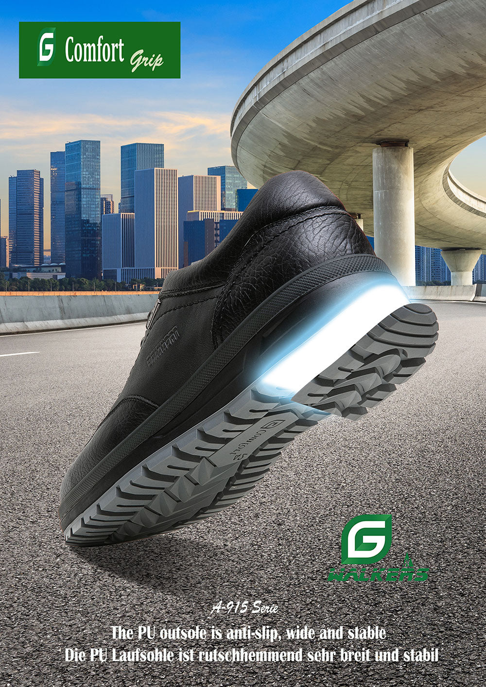 G Comfort A-915 Black Trekking Shoes