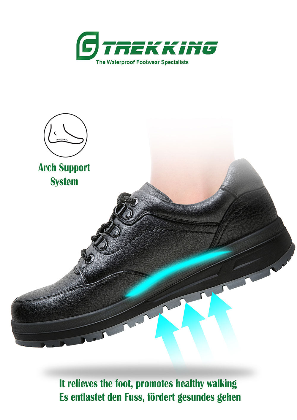 G Comfort A-915 Black Trekking Shoes