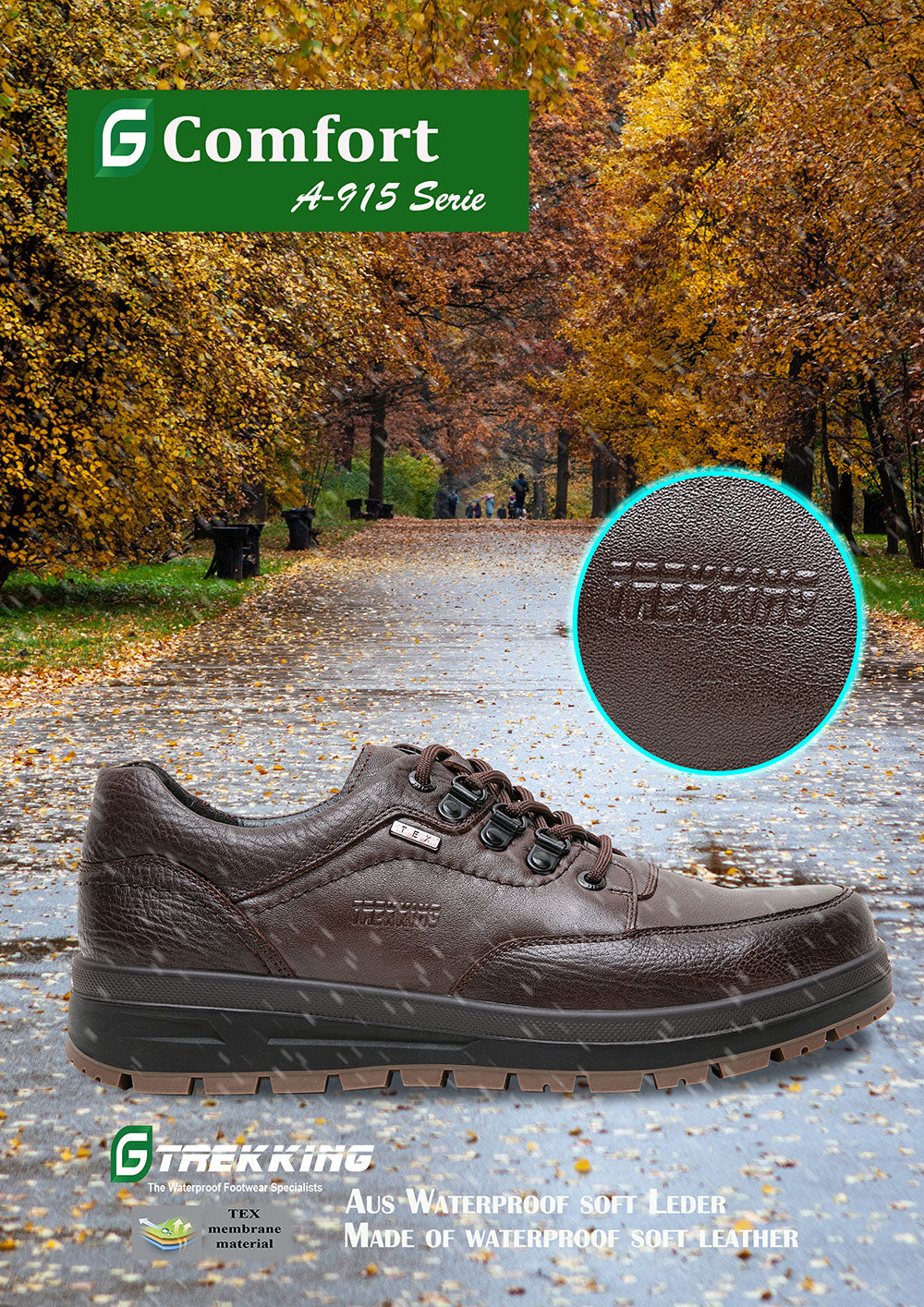 G Comfort A-915 Black Trekking Shoes