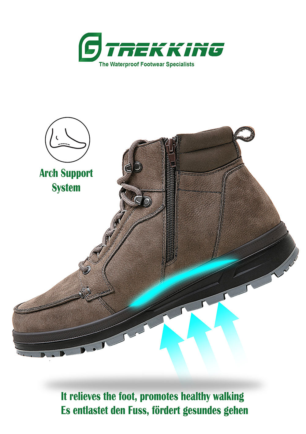 G Comfort A-916 Brown PullUp TEX Trekking Boots