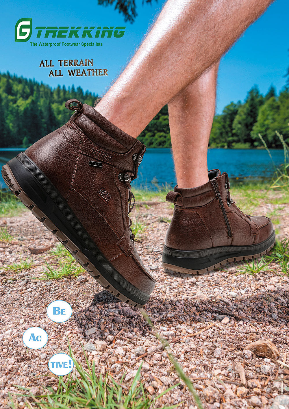 G Comfort A-916 Brown PullUp TEX Trekking Boots