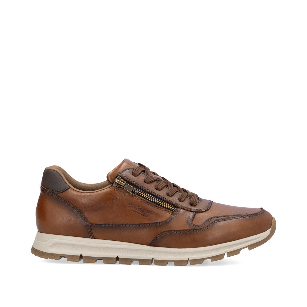 Rieker B0504-24 Brown Lace & Zip Shoes
