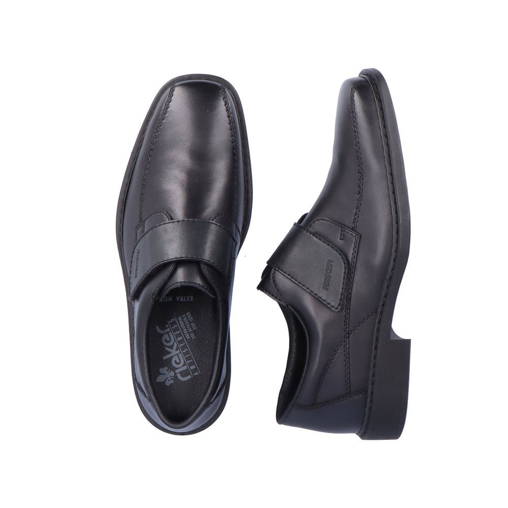 Rieker B0853-00 Black Velcro Wide Shoes