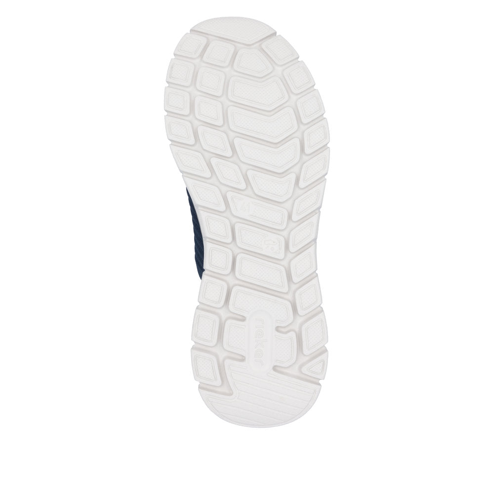 Rieker B6659-14 Navy Slip On Shoes with White Sole