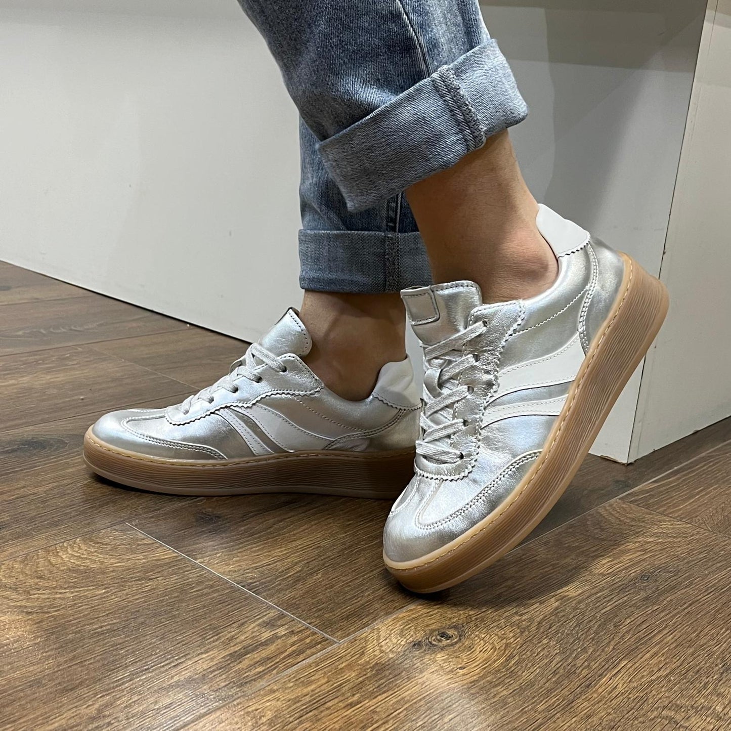 Gabor Comfort 66.435.80 G Fit Silver Trainers