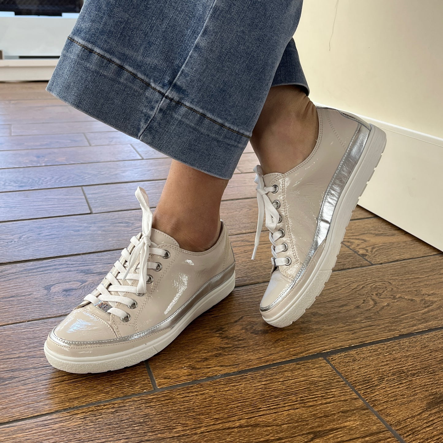 Caprice 9-23654-42-130 Snow Combi Lace Trainers