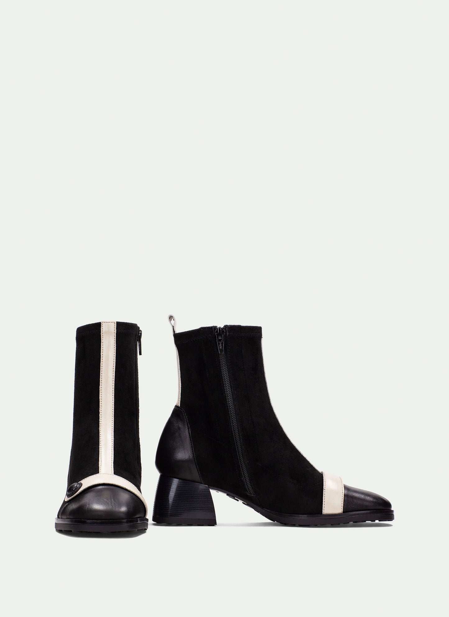 Hispanitas BHI254219 Black & Cream Velour Boots