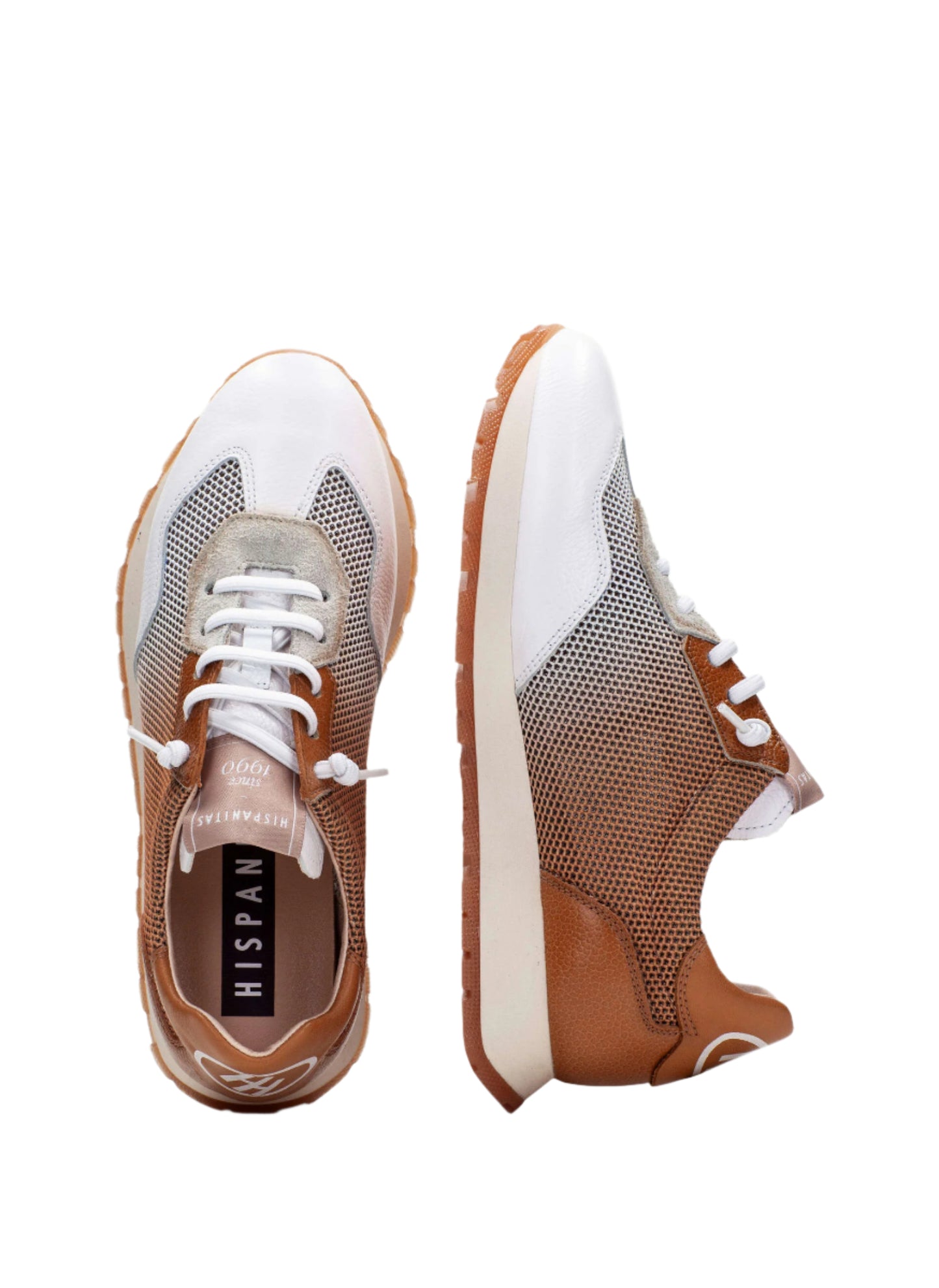 Hispanitas BHV253869 Tan, White & Cream Combi Sneakers