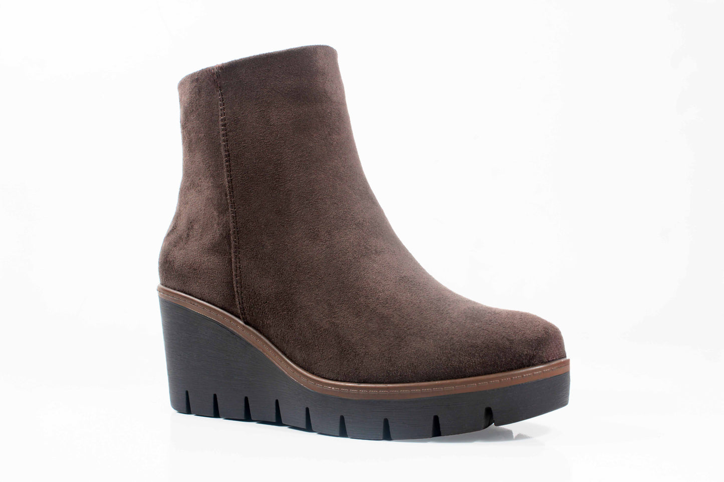 Susst Buddy26 Brown Micro Wedge Ankle Boots