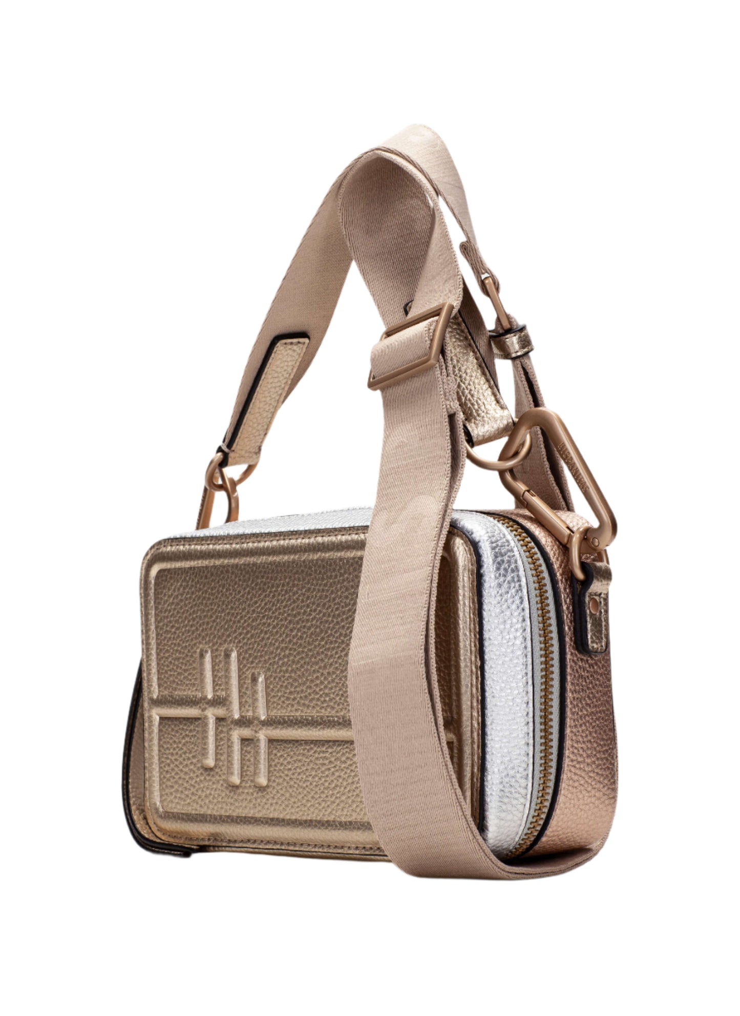Hispanitas BV253979 Gold & Silver Combi Crossbody Bag